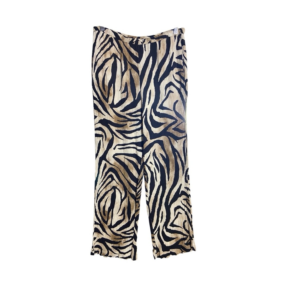 Zara Zebra Print Wide-Leg Pants